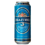 Пиво светлое Балтика 3 в банке 1л оптом