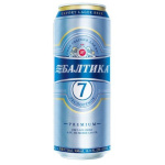 Пиво светлое Балтика 7 в банке 1л оптом