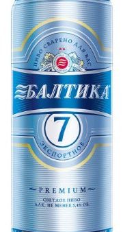 Пиво светлое Балтика 7 в банке 1л оптом