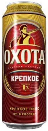 Пиво светлое Охота Крепкое в банке 8% 0.5л оптом