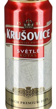 Пиво светлое Krusovice в банке 5% 0.5л оптом