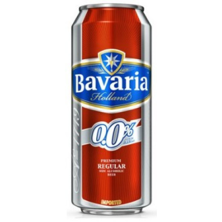 Пиво светлое Bavaria безалкогольное в банке 0.5л оптом