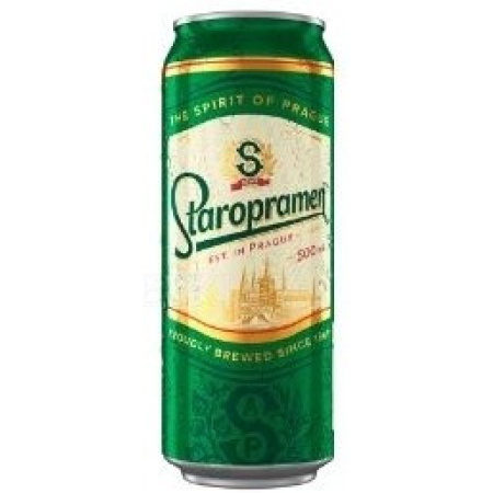 Пиво светлое Staropramen в банке 4.7% 0.5л оптом