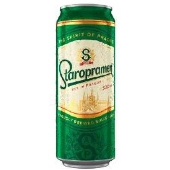 Пиво светлое Staropramen в банке 4.7% 0.5л оптом 1 43742.970