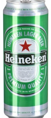 Пиво светлое Heineken в банке 4.8% 0.33л оптом