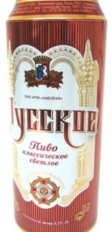 Пиво светлое Русское Классическое в банке 4.0% 0.5л оптом