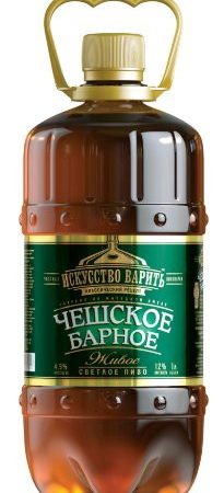 Пиво светлое Чешское Барное Живое 4.9% 1.5л оптом